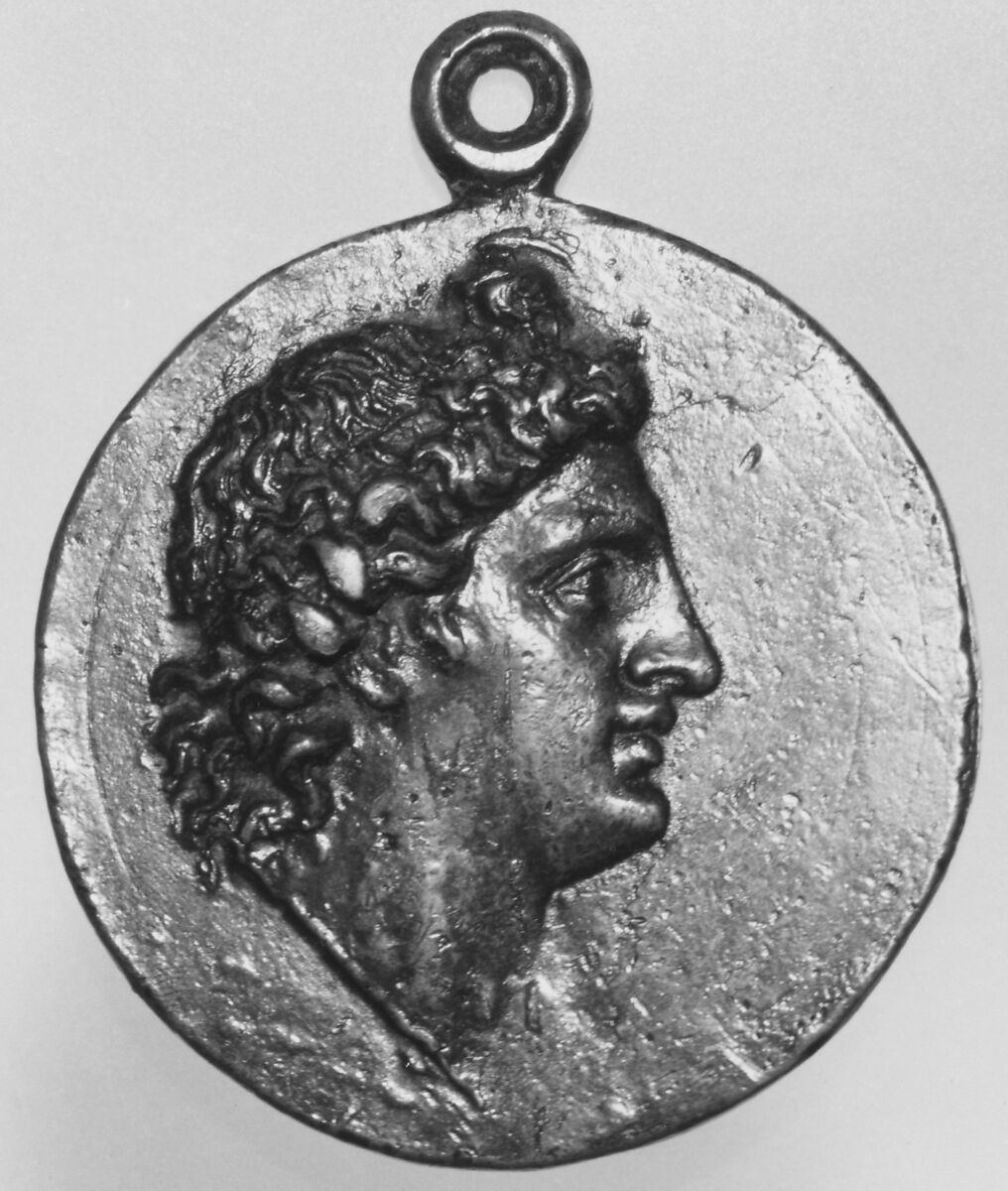 Renaissance bronze portrait medal of Alexander the Great