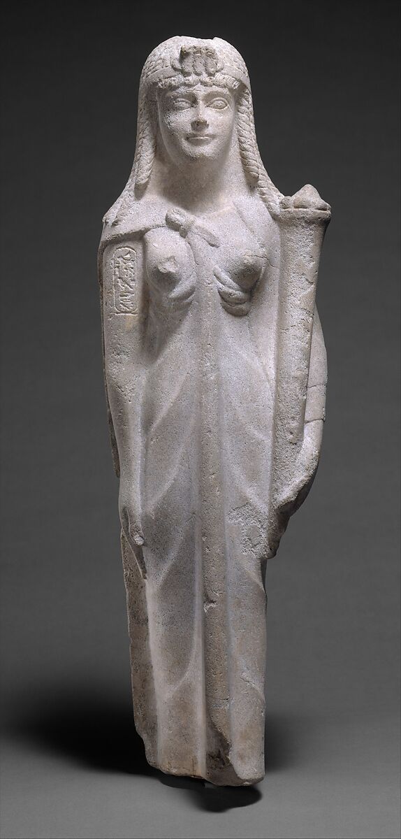 Limestone statue of a Ptolemaic queen holding a cornucopia