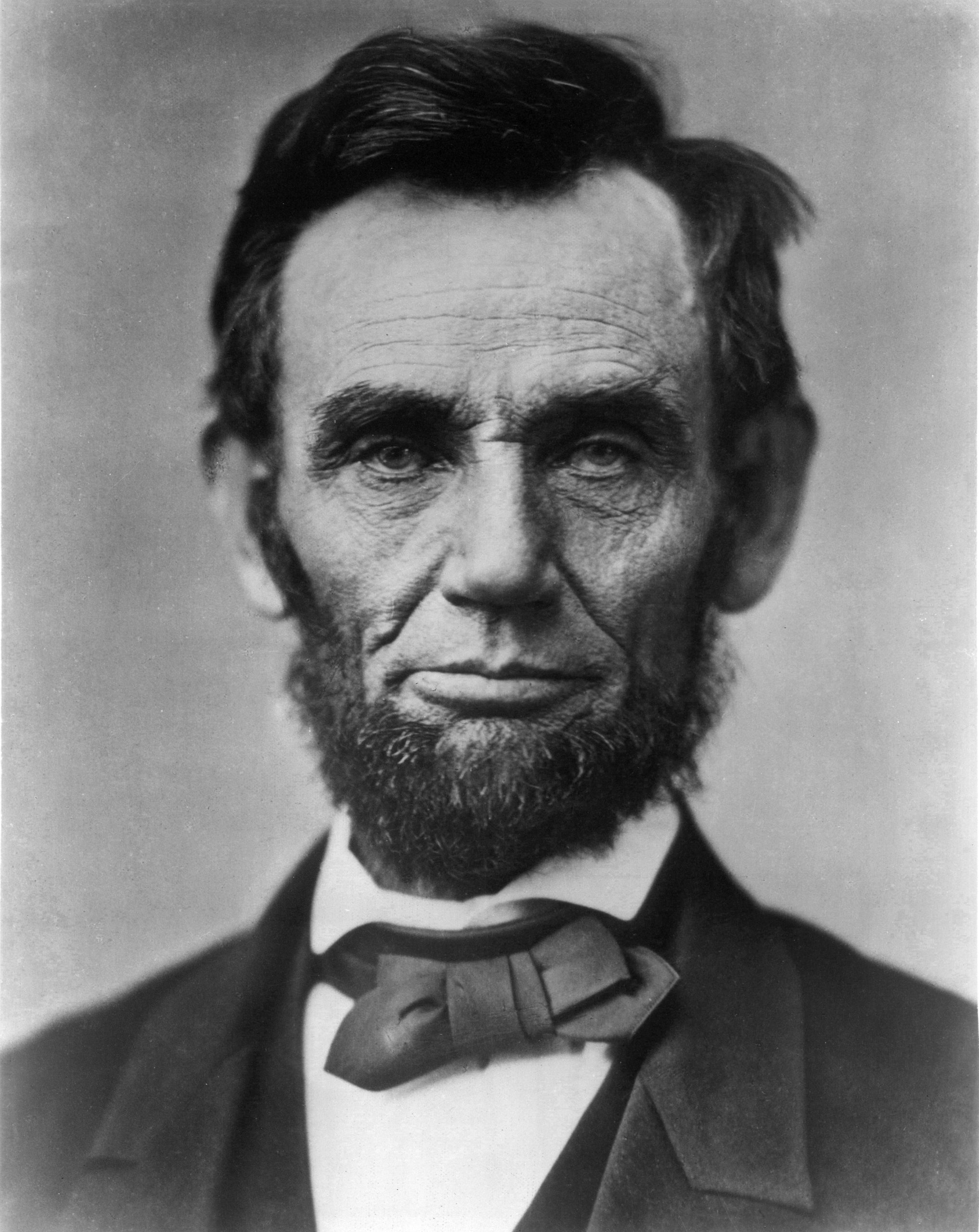 Portrait of Abraham Lincoln photographed by Alexander Gardner on November 8, 1863