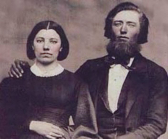 Charles and Caroline Ingalls photographed together in later life