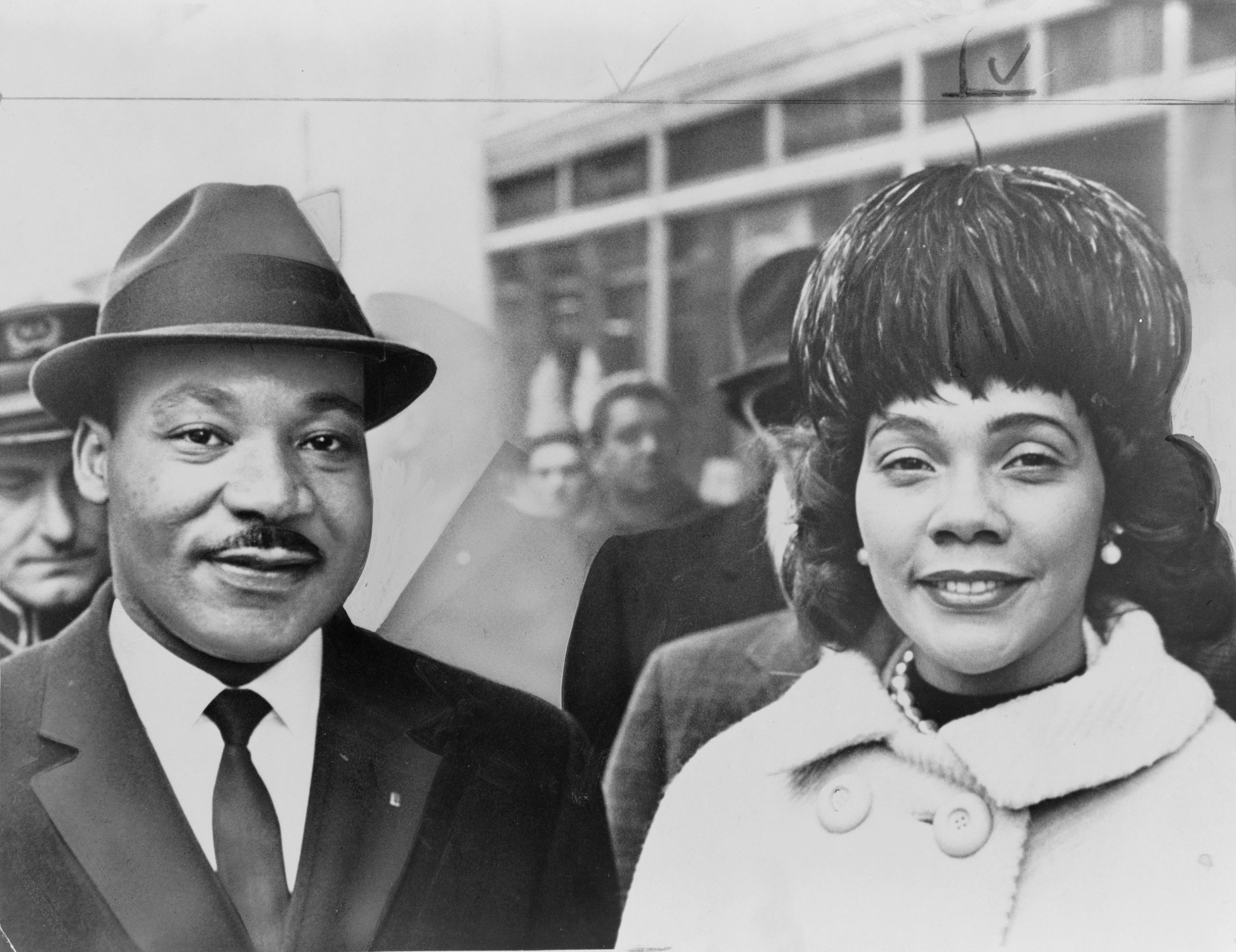 Martin Luther King Jr. with his wife Coretta Scott King in 1964